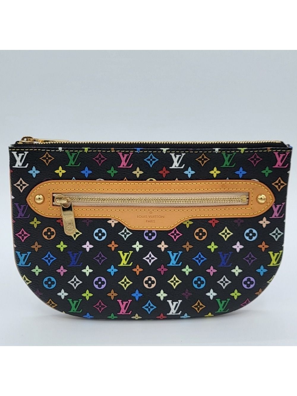 Louis Vuitton Multicolor Murakami Noir / Black Pochette GM FIRM PRICE